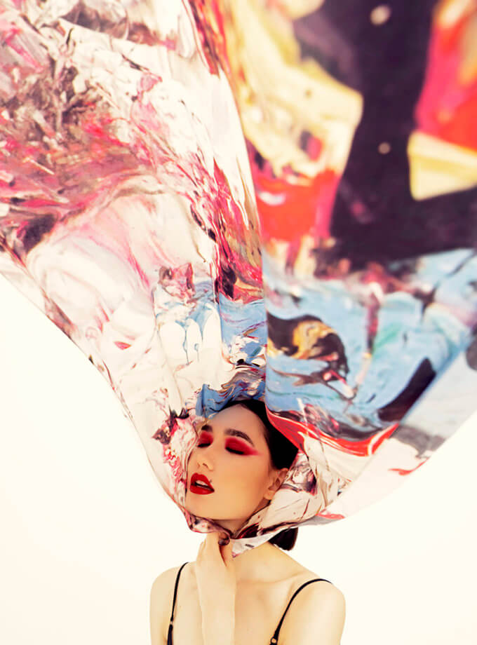 Хустка Абстракція №1 OLIZ (OL_035)