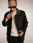 Куртка Teddy з натуральної вовни чорна THE ESSENCE (ESSNC_TE23-6)