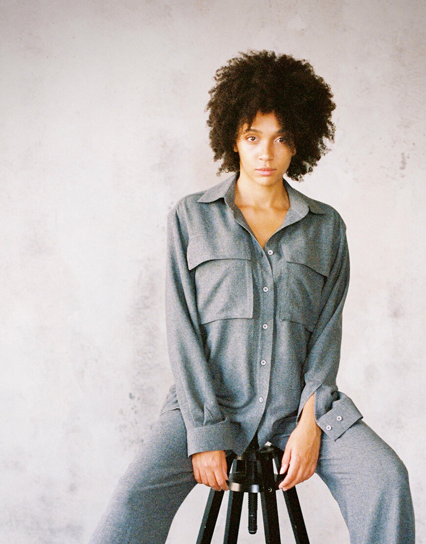 IMG_0113 Cорочка сіра оверсайз NOMA STUDIO (NOMA_622023) - фото 4