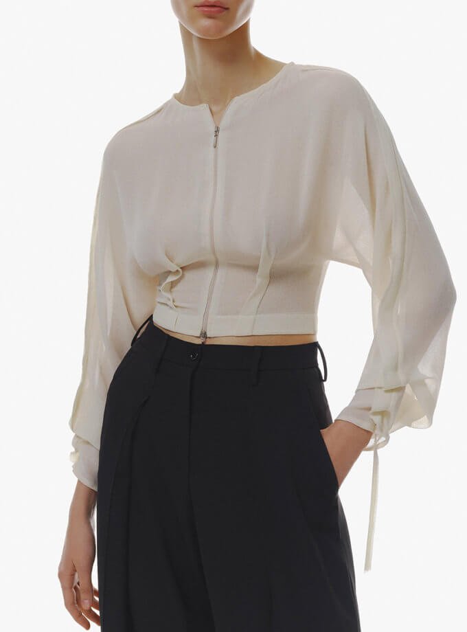 Блуза із зав'язками OUN (OUN_FW23-09-BLOUSE)