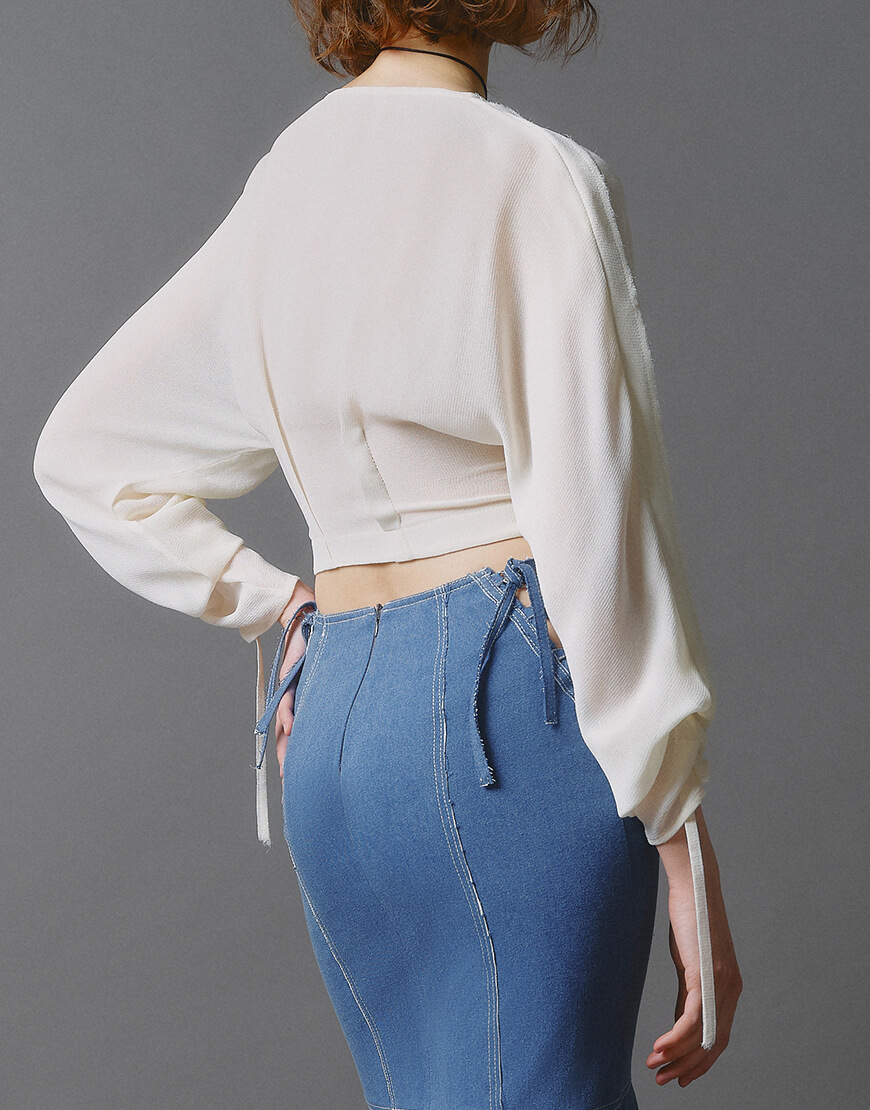 blouse_4 Блуза із зав'язками OUN (OUN_FW23-09-BLOUSE) - фото 3