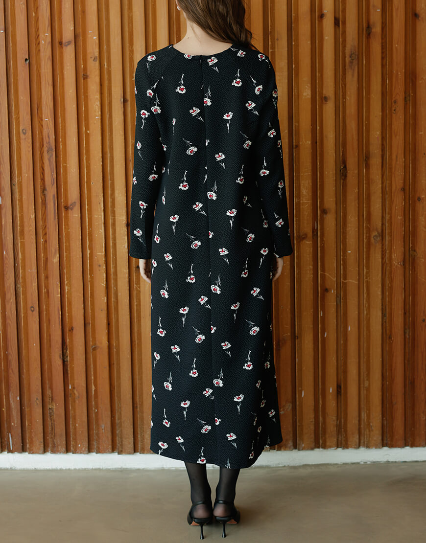 blue_dress_2 Сукня синя в квітковий принт WKMF (WKMF_180_1) - фото 2