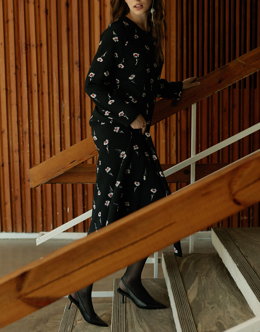 blue_dress_3 Сукня синя в квітковий принт WKMF (WKMF_180_1) - фото 3