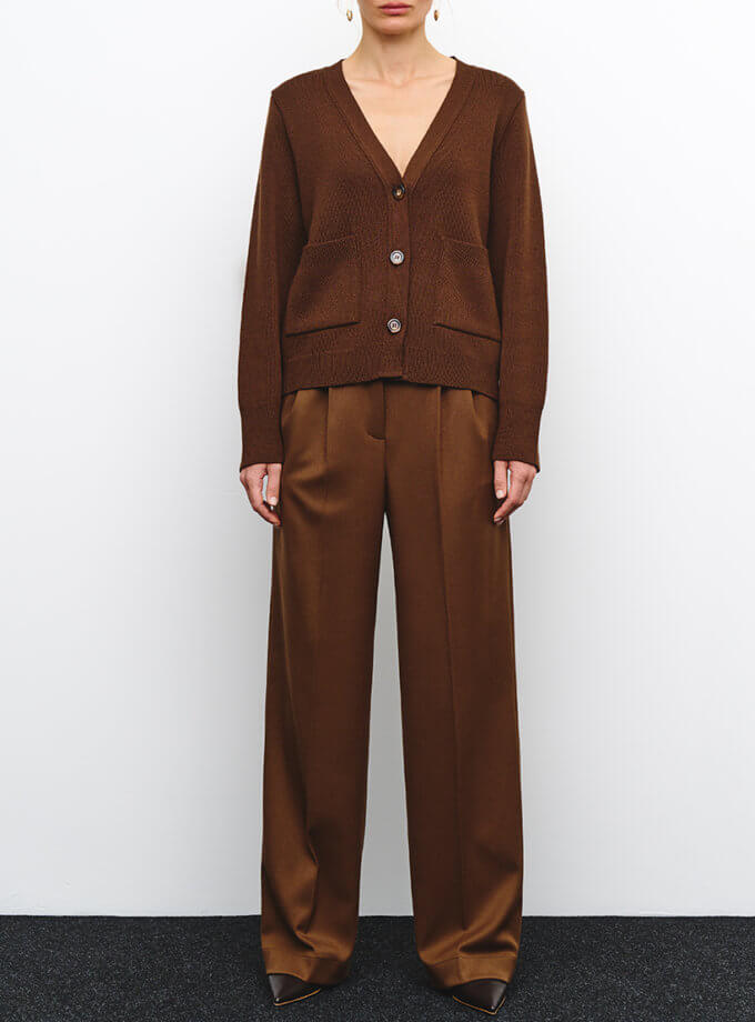 Кардиган Aurora коричневий J.D.WOOL (JDW_J.D.2780)