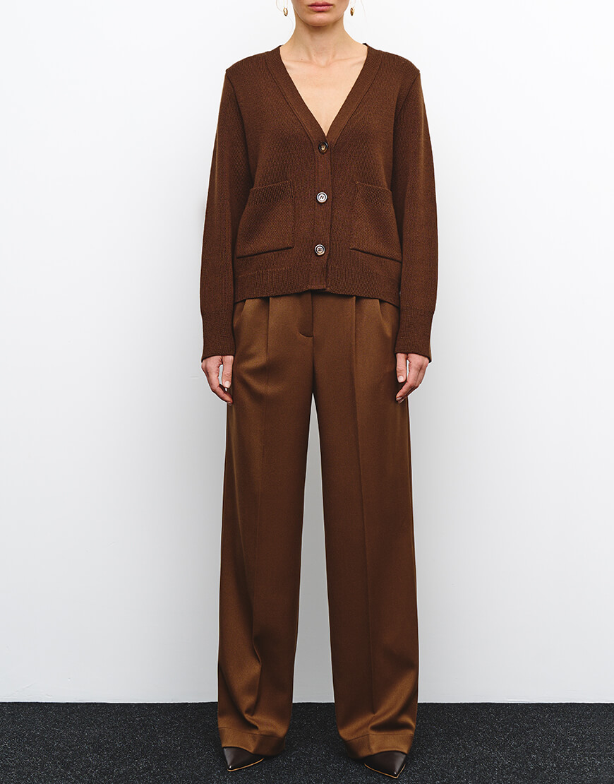 jd1073 Кардиган Aurora коричневий J.D.WOOL (JDW_J.D.2780) - фото 2