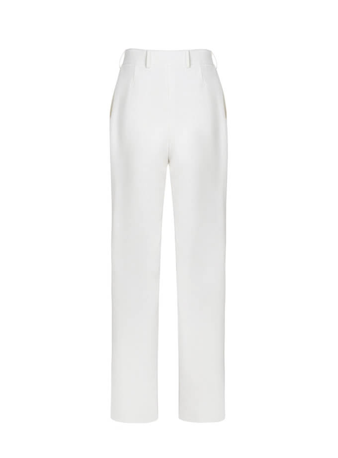 Брюки білі зі складками OUN (OUN_S-SS23-02-PANTS)