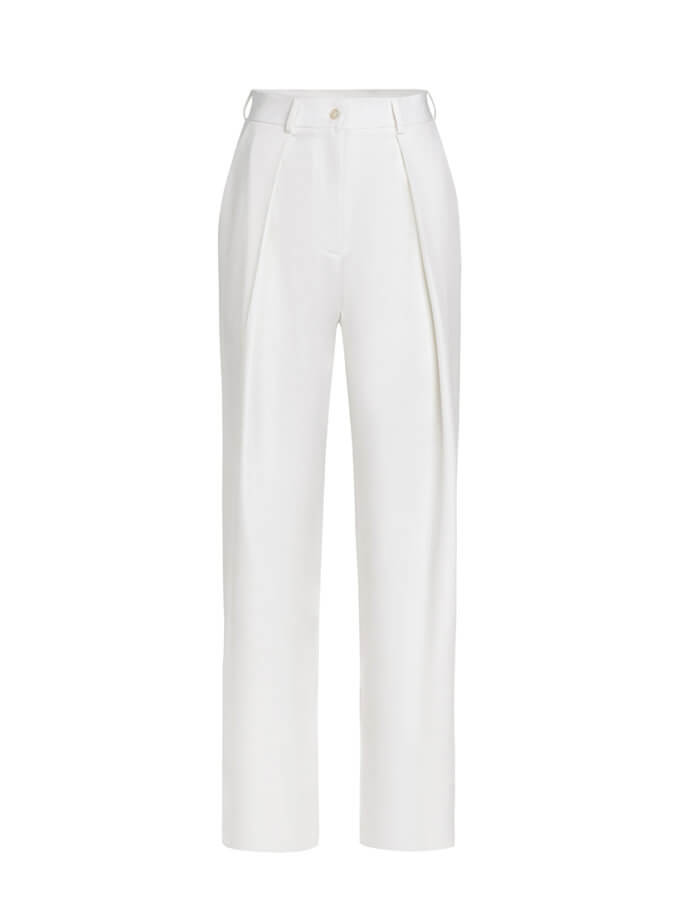 Брюки білі зі складками OUN (OUN_S-SS23-02-PANTS)