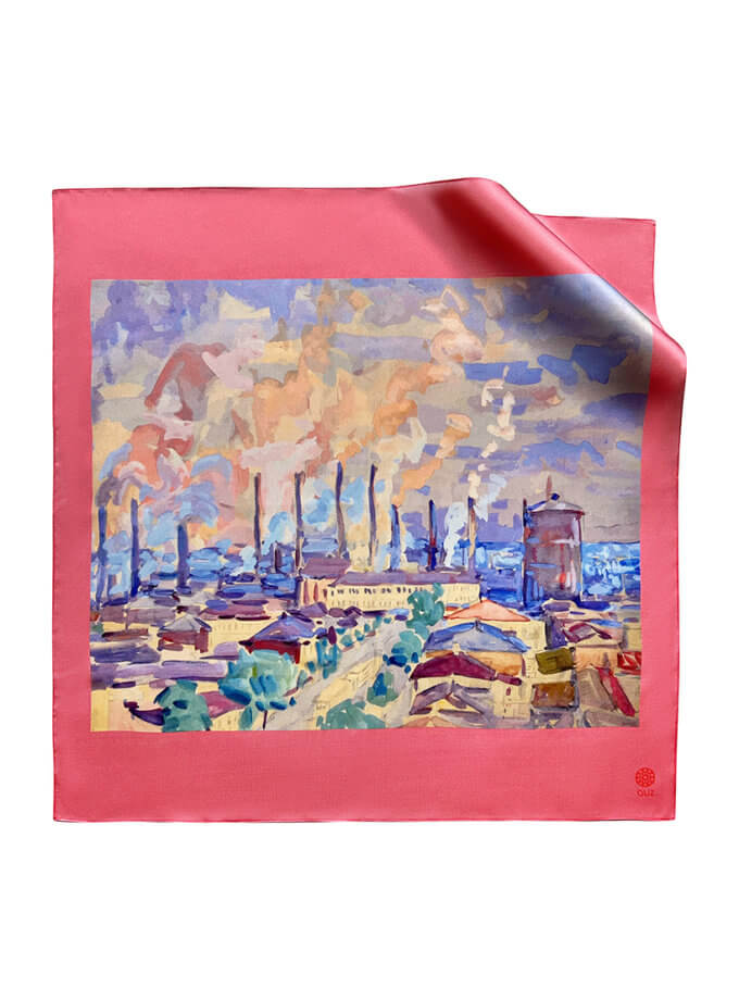 Херсонський музей: шовкова хустка Завод працює OLIZ (OL_020)