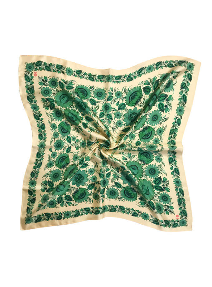 Шовкова хустка Смарагд OLIZ (OL_006)