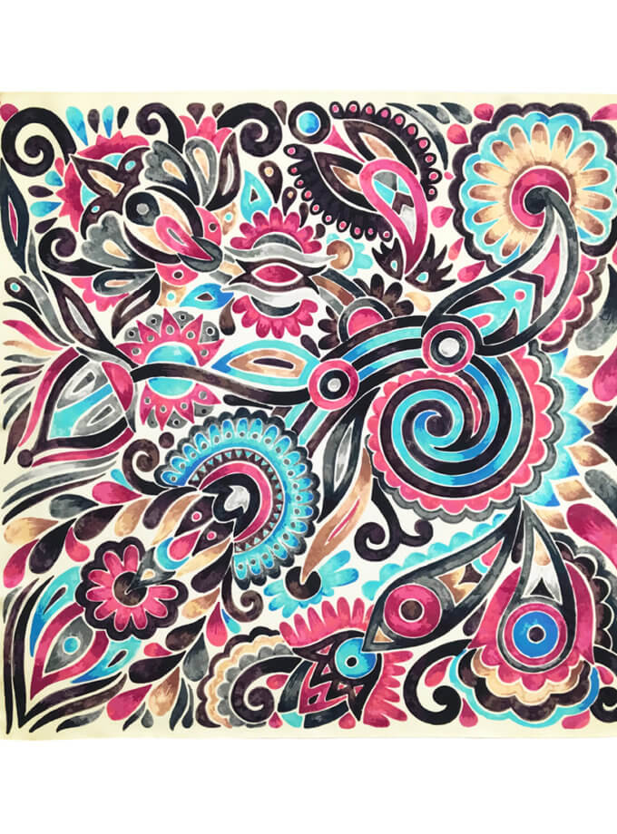 Хустка Рожева абстракція OLIZ (OL_001)