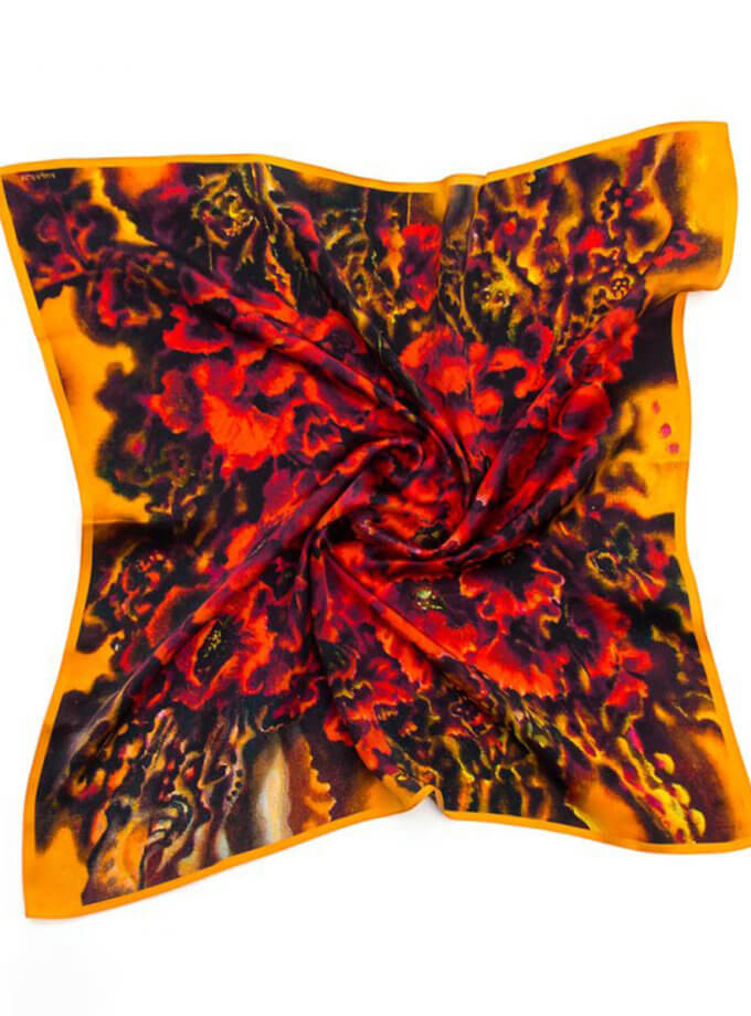 Хустка з натурального шовку Абстракція №2 OLIZ (OL_033)