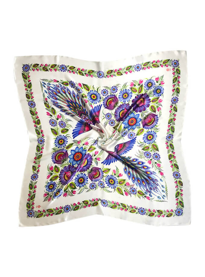 Біла хустка Чарівні Жар-птиці OLIZ (OL_007)