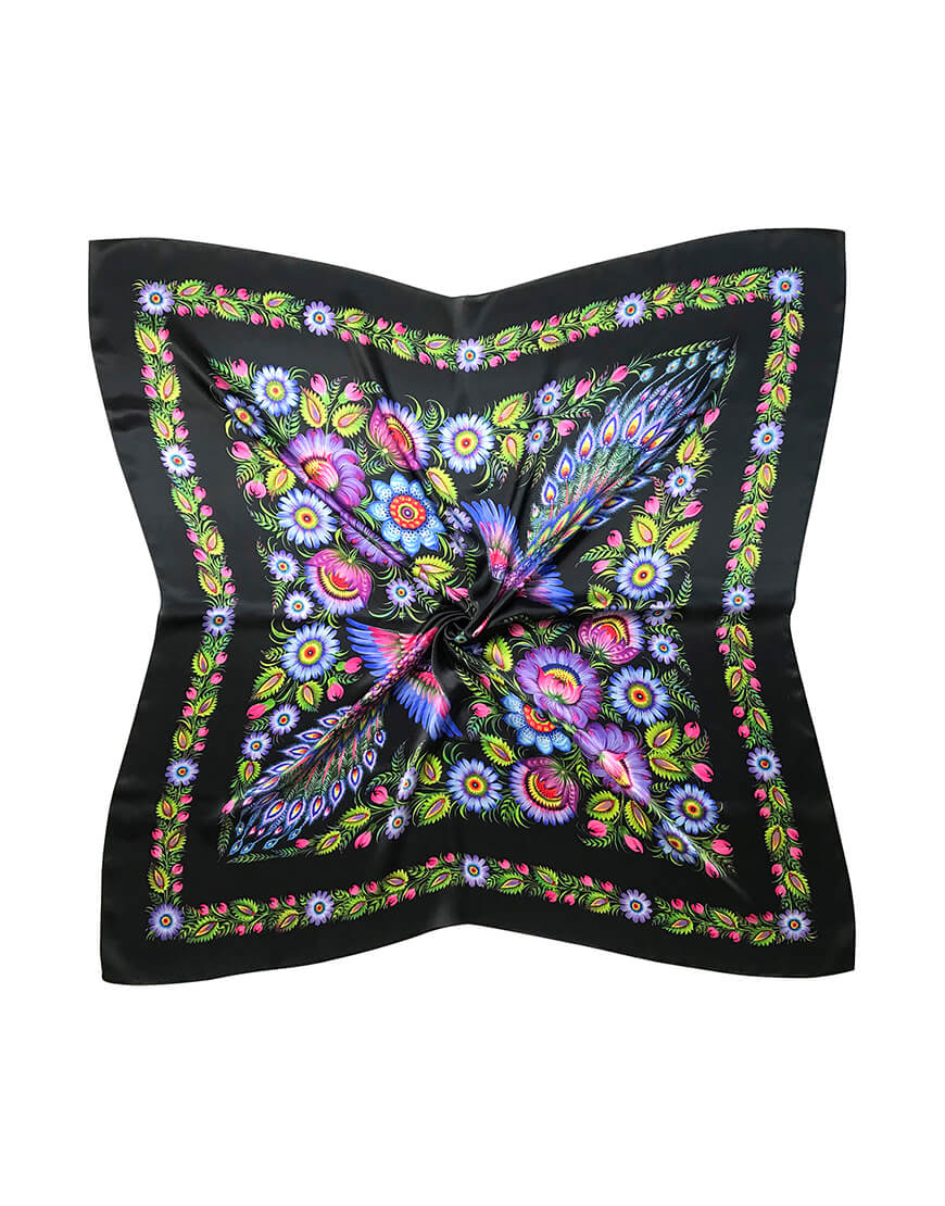 ЧЖП чорні (2) Чорна хустка Чарівні Жар-птиці OLIZ (OL_008) - фото 2