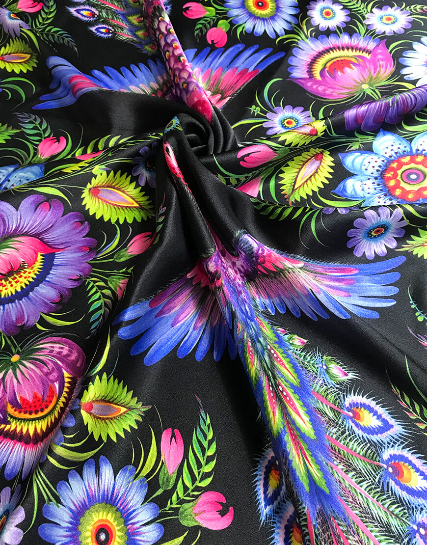 ЧЖП чорні (4) Чорна хустка Чарівні Жар-птиці OLIZ (OL_008) - фото 3