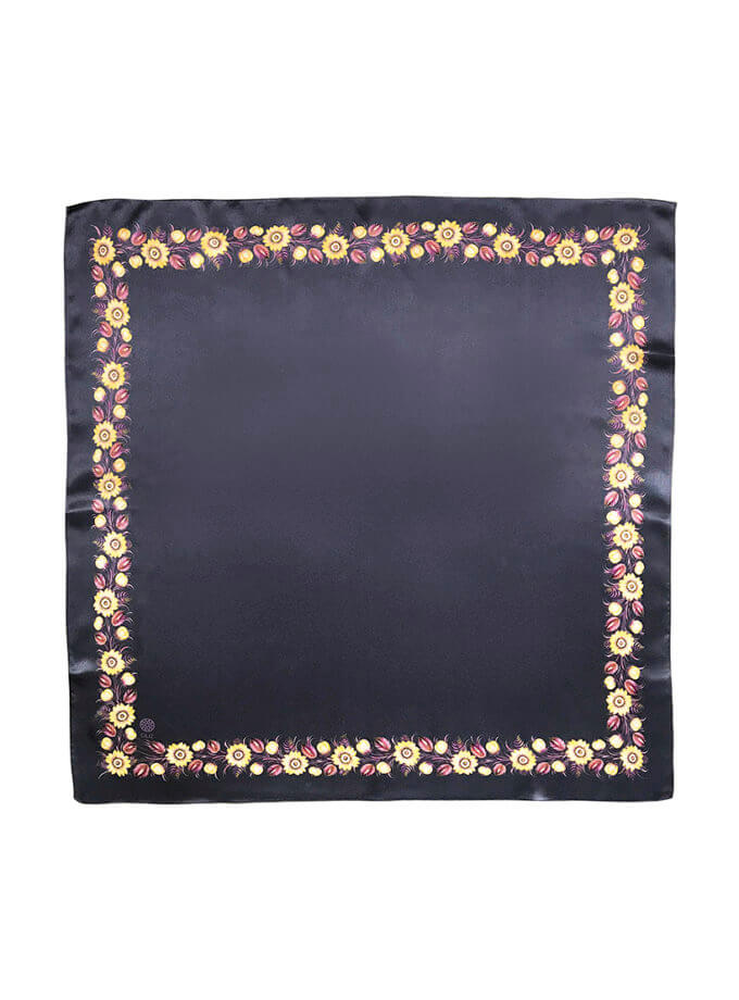 Шовкова хустка За межами Всесвіту синя OLIZ (OL_012)