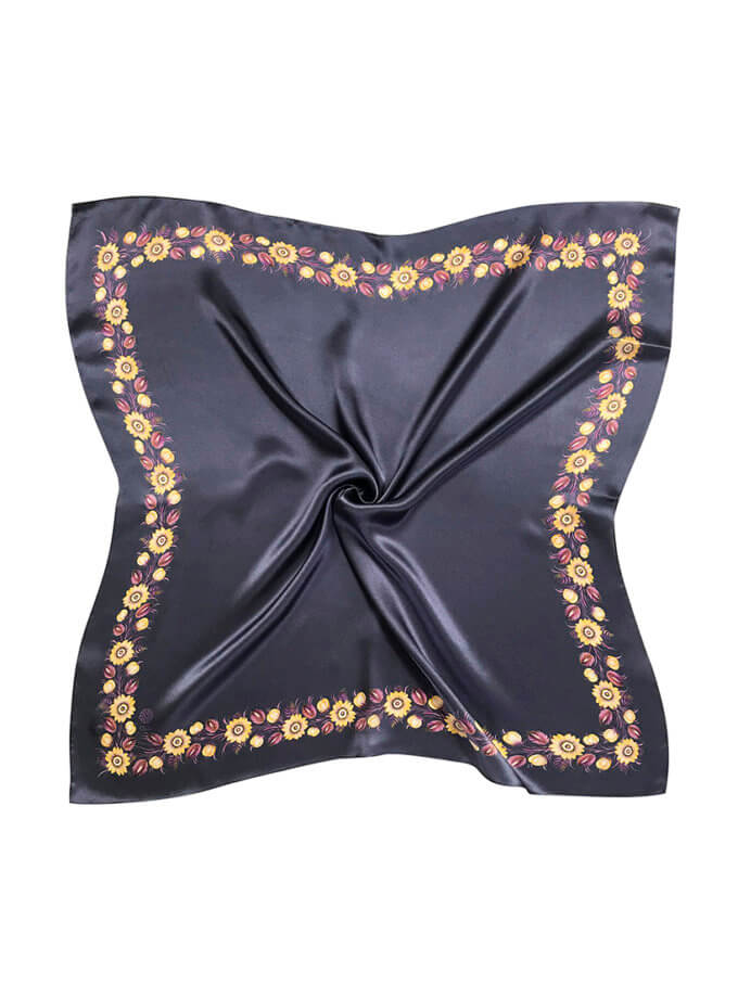 Шовкова хустка За межами Всесвіту синя OLIZ (OL_012)