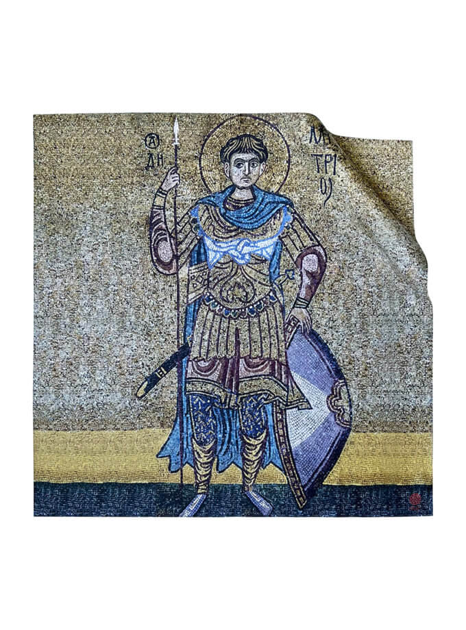 UNITED24&OLIZ: шовкова хустка Мозаїка Димитрій Солунський OLIZ (OL_017)