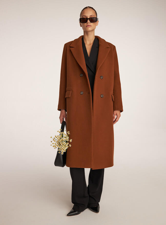 Двобортне пальто з вовни THE ESSENCE (ESSNC_TE23-16)