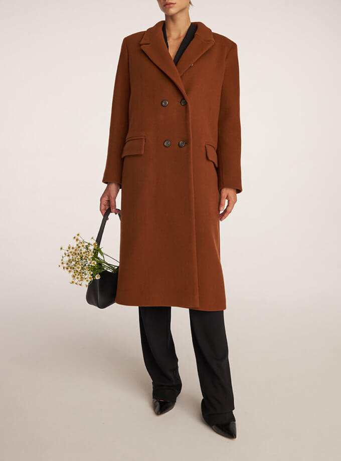 Двобортне пальто з вовни THE ESSENCE (ESSNC_TE23-16)