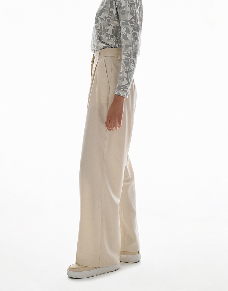 ESSNC_TE23-18-1 Прямі брюки молочного кольору THE ESSENCE (ESSNC_TE23-18) - фото 2