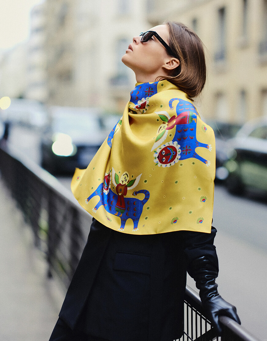 angel5 Шовкова хустка Ангел OLIZ (OL_064) - фото 2