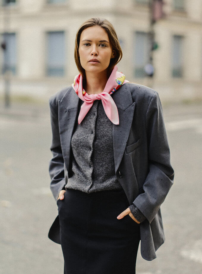 Шовкова хустка Добрий звір золоту рибку полюбив OLIZ (OL_065)