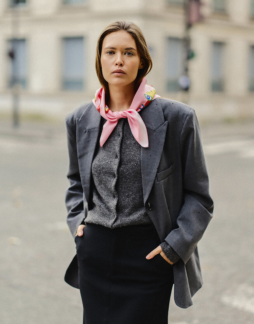 beast2 Шовкова хустка Добрий звір золоту рибку полюбив OLIZ (OL_065) - фото 2