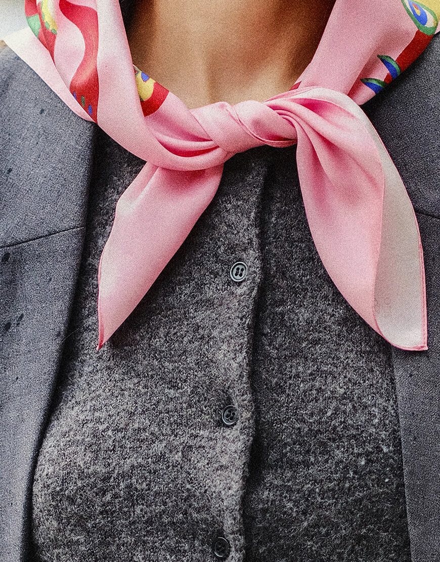 beast3 Шовкова хустка Добрий звір золоту рибку полюбив OLIZ (OL_065) - фото 5