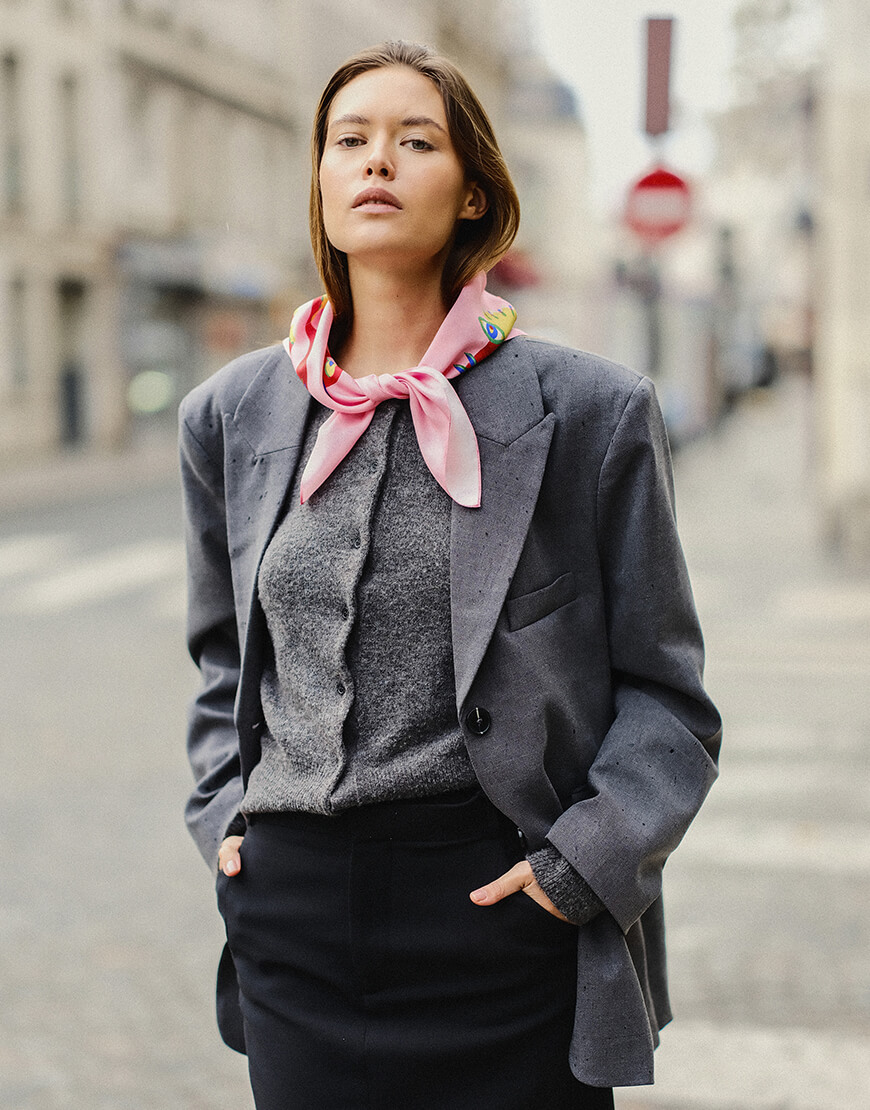 beast4 Шовкова хустка Добрий звір золоту рибку полюбив OLIZ (OL_065) - фото 3