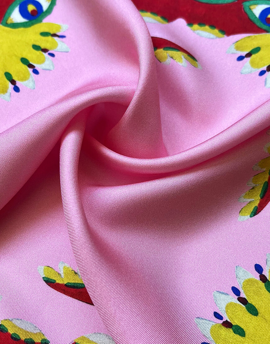 beast6 Шовкова хустка Добрий звір золоту рибку полюбив OLIZ (OL_065) - фото 8