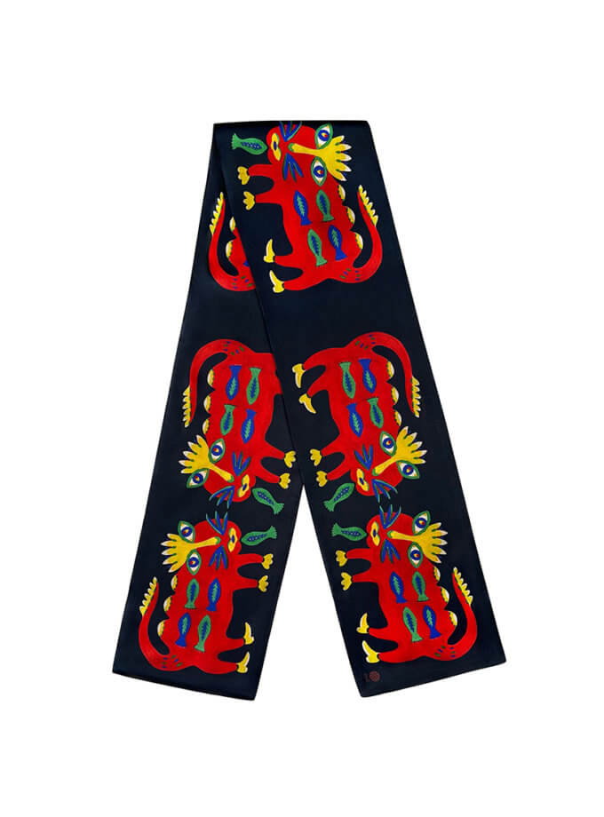 Шовковий твіллі Добрий звір золоту рибку полюбив Cиній OLIZ (OL_063)