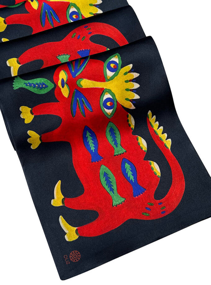 Шовковий твіллі Добрий звір золоту рибку полюбив Cиній OLIZ (OL_063)