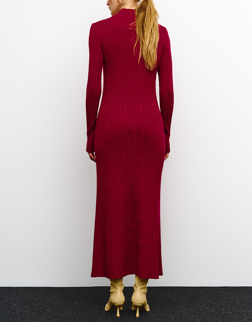 cherry4 Сукня Aveline вишнева J.D.WOOL (JDW_ J.D.2778) - фото 2