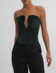 Корсет оксамитовий зелений ROSCA (RSC_Corset-001/3)