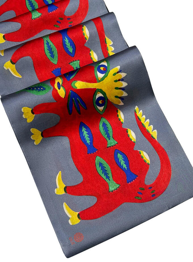 Шовковий твіллі Добрий звір золоту рибку полюбив Cірий OLIZ (OL_062)