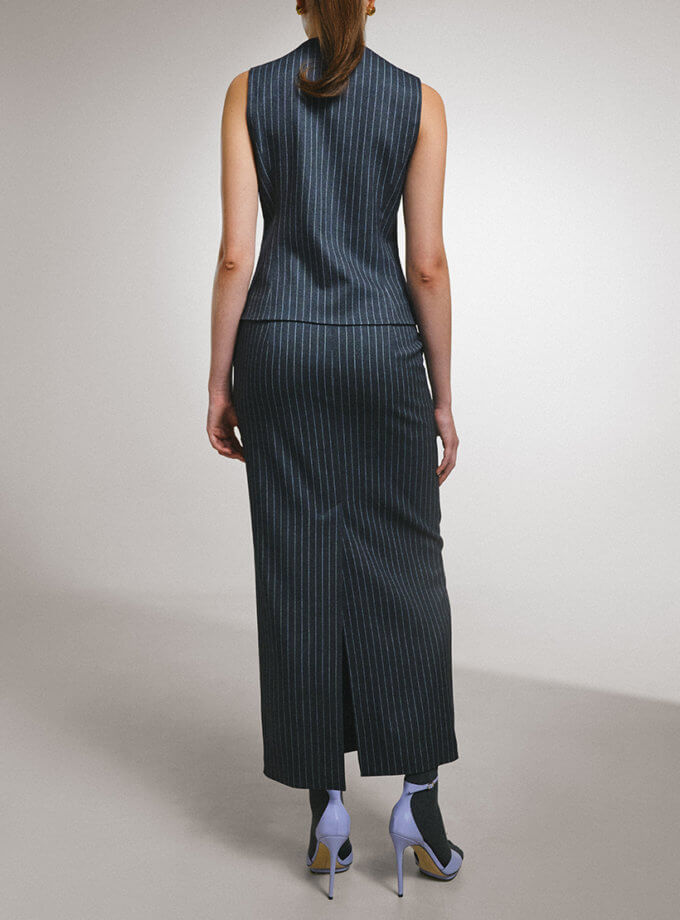 Спідниця Nicole сіра у смужку MY x MY (MC_MY34023)