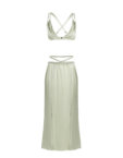 Оливковий комплект спідниці з топом OUN (OUN_S-SS23-14-SILK-OLIVE-SET)