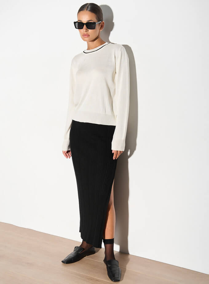 Спідниця трикотажна чорна SAVOUR (SVR_JR-1211)