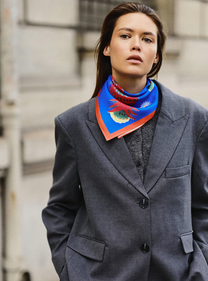 Шовкова хустка Сонячний водограй OLIZ (OL_066)