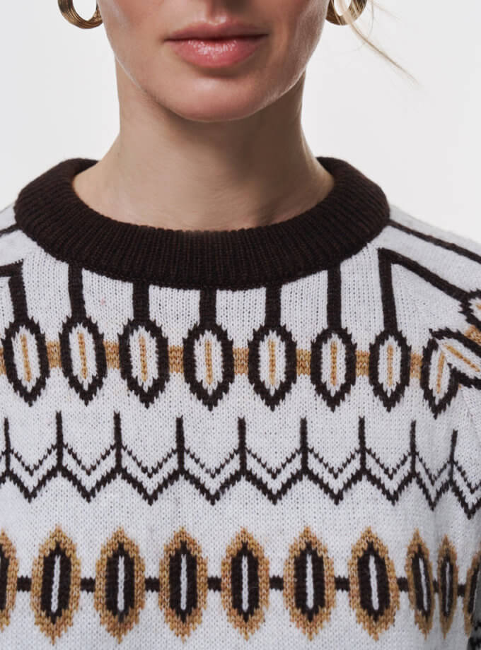 Светр SCANDI оздоблений візерунками J.D.WOOL (JDW_J.D.2793)