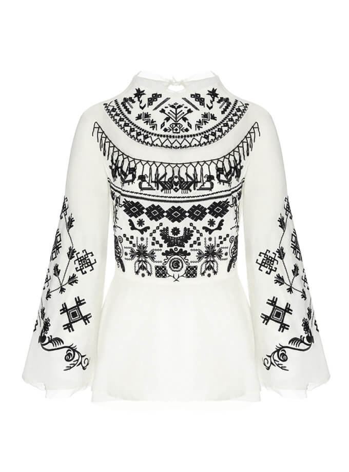 Вишиванка Єдності чорний орнамент GAPTUVALNYA (GPTV_AA_24083)