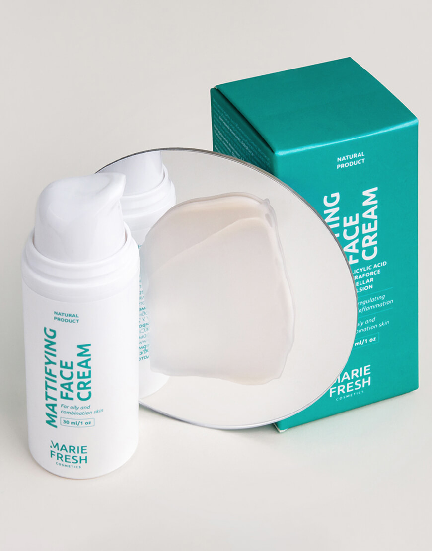 IMG_2571p (1) Матувальний крем Marie Fresh Mattifying для жирної та комбінованої шкіри 30 мл MARIE FRESH COSMETICS (MRFC_ocfc-2-30) - фото 3