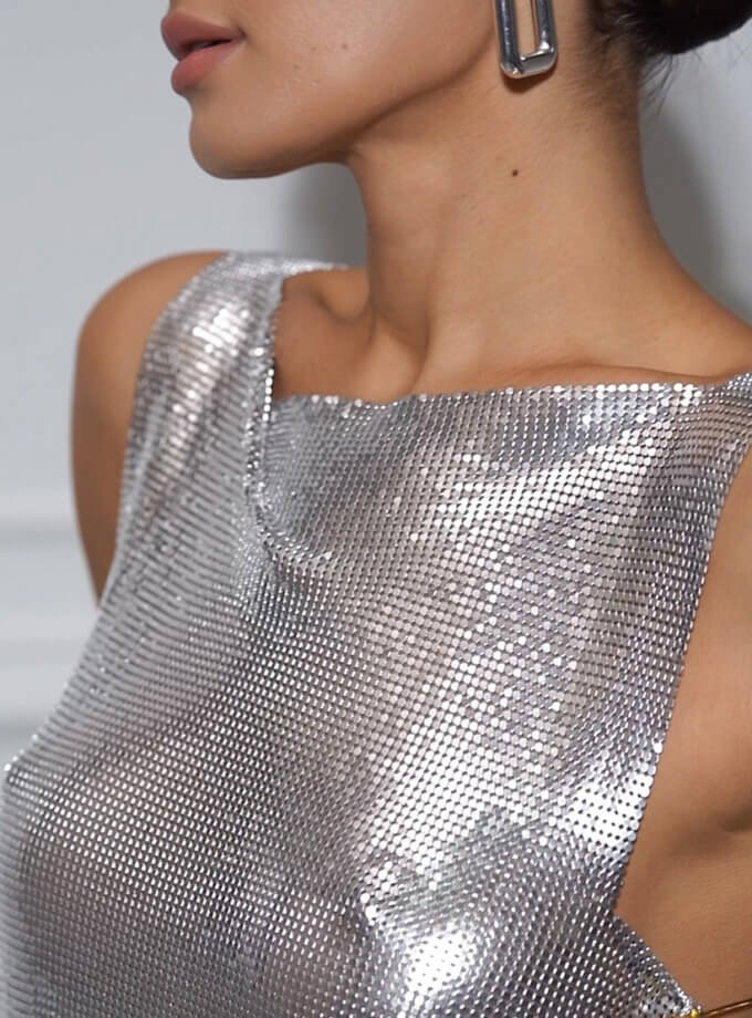 Топ Сталевий сплеск срібний ROSCA (RSC_Metal-top-1)