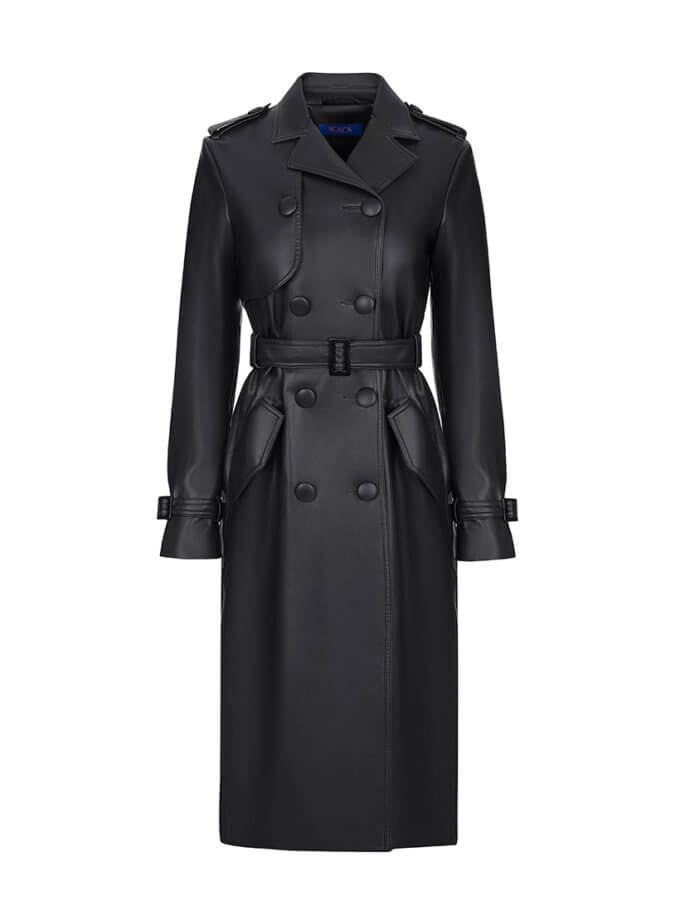 Тренч чорний ROSCA (RSC_DS-0003/3)