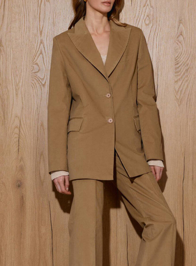 Піджак - Бежевий Велюровий WKMF (WKMF_193_1)