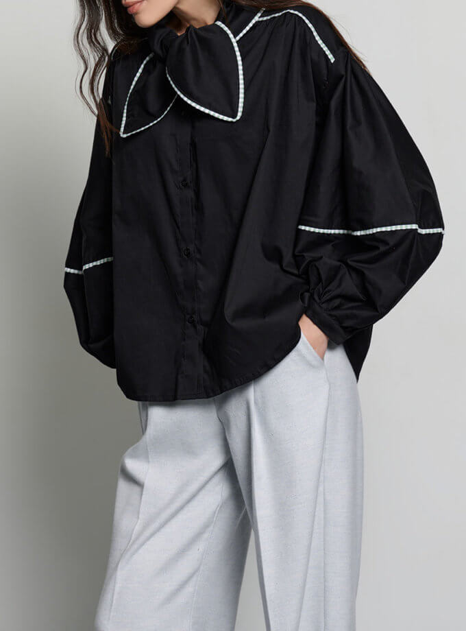 Чорна сорочка ANNA YAKOVENKO (AY_3765)