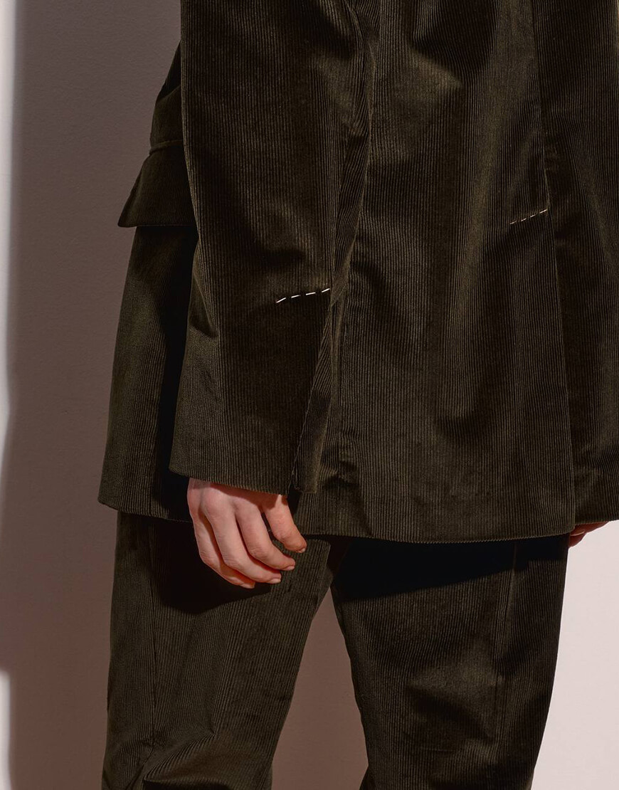 5 Піджак - Темно-зелений Вельветовий WKMF (WKMF_196_1) - фото 5