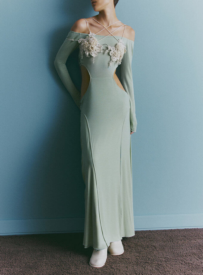 Сукня оливкова з топом OUN (oun_ss24-06)