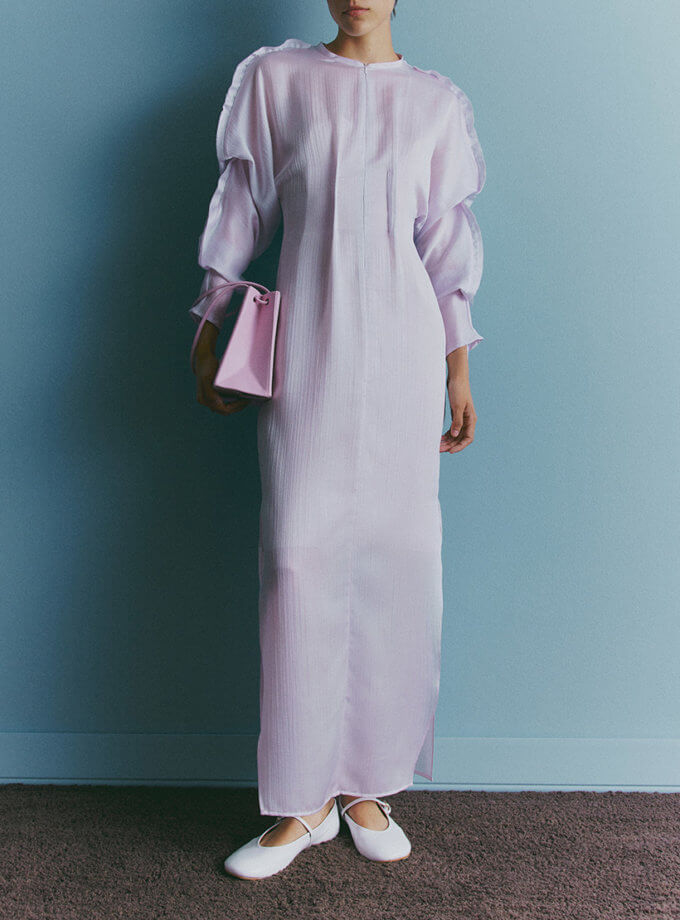 Шовкова сукня світло-рожева OUN (oun_SS24-13)