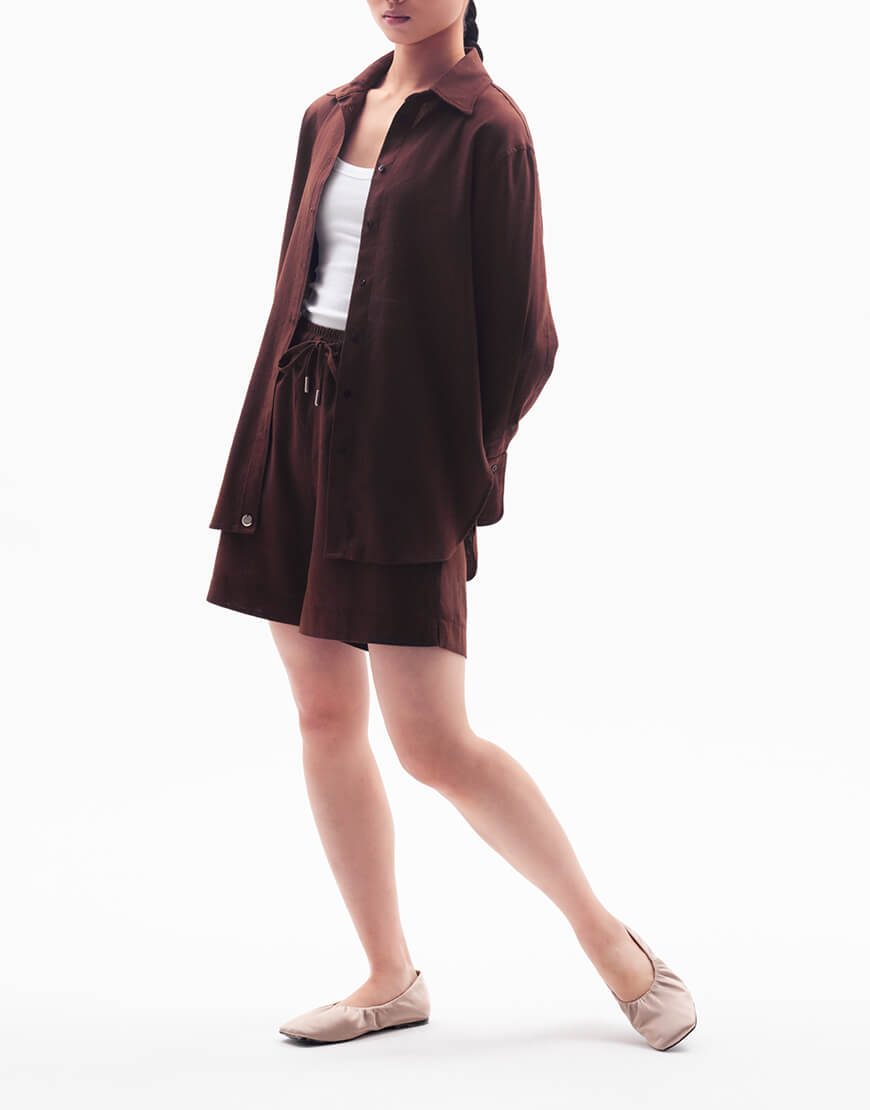 Amalfi_shorts_chocolate_3 Льняні шорти CHALETY (CHLT_Amalfi_Shorts_ Chocolate) - фото 4